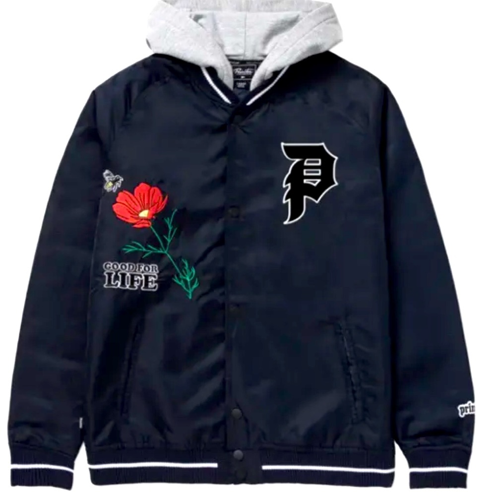 Primitive  Keeper Two-Fer Varsity Jacket Sz Medium NEW